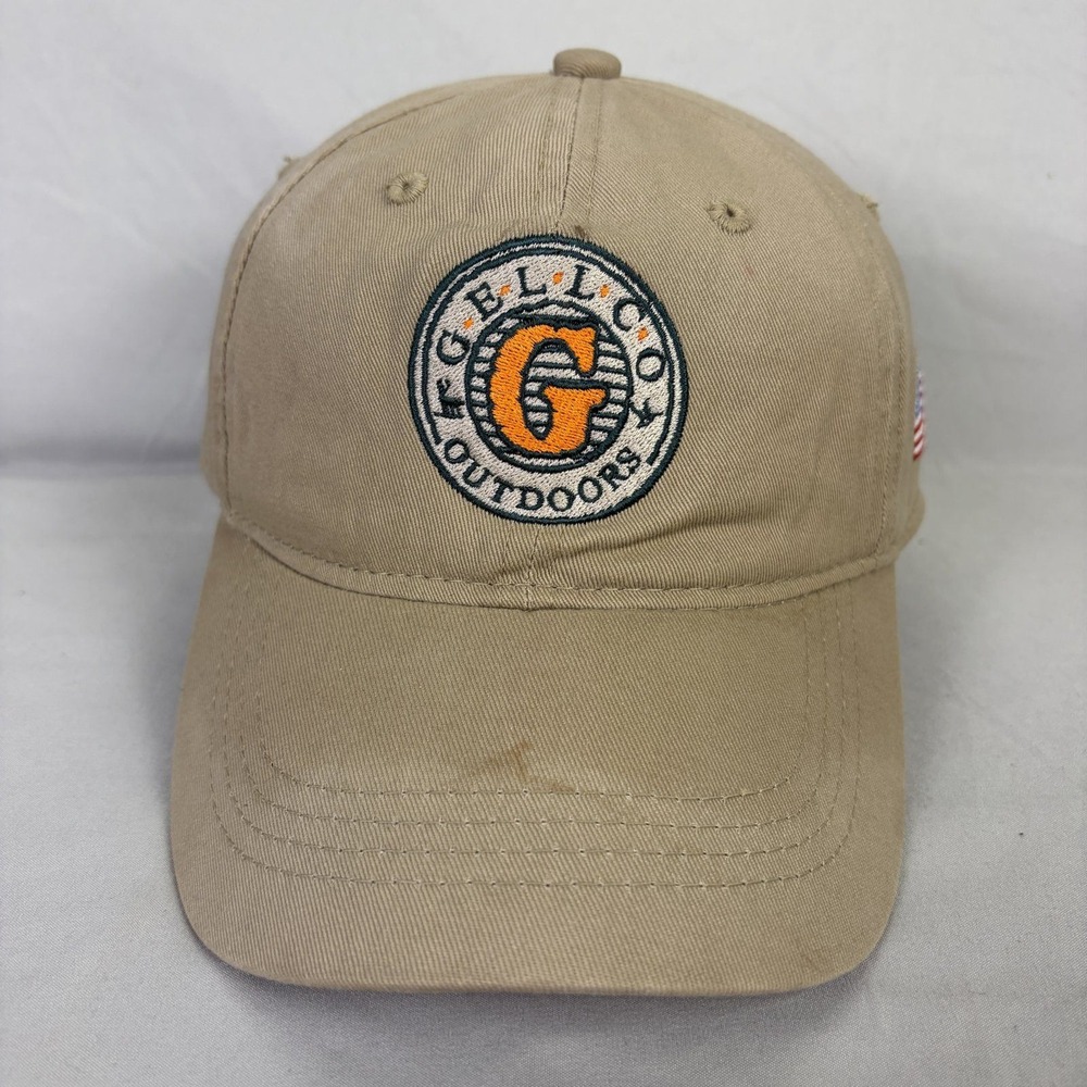 Outdoor Cap Gellco Outdoors Hat Dad Cap Mens OSFA Tan Embroidered G Logo